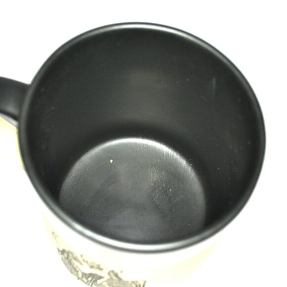 Cobwebs And Caldrons Coffee Mug With Skeletons Black Tan New - Picture 6 of 8